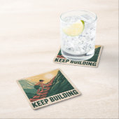 Keep Building スクエアペーパーコースター (インサイチュ)