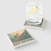 Keep Building ストーンコースター (横)