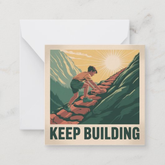 Keep Building ノートカード (正面)