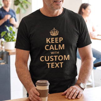 Keep Calmカスタム引用テンプレートTシャツ Tシャツ