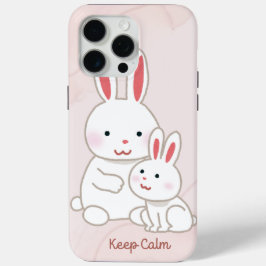 'Keep Calm' うさぎ iPhone 15 Pro Max カバー