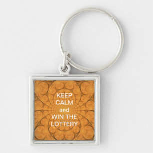 KEEP CALM で宝くじに当選しよう コッパー ペイズリー キーホルダー