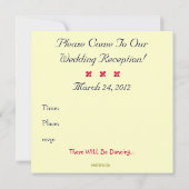 KEEP CALM ウェディングレセプション招待状（赤） 招待状 (裏面)