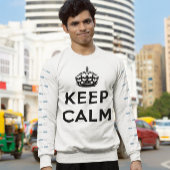 Keep Calm サイン - Keep Calm アイコニック ブラック&ホワイト スウェットシャツ