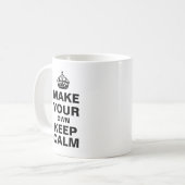 Keep Calm テンプレート コーヒーマグカップ (正面左)