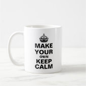Keep Calm テンプレート コーヒーマグカップ (左)