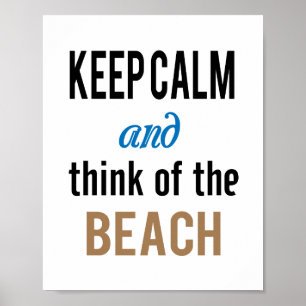 Keep Calm ビーチ ポスター