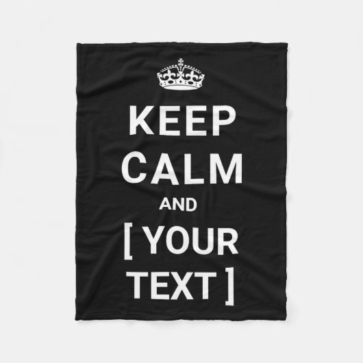 Keep Calm  フリースブランケット (正面)