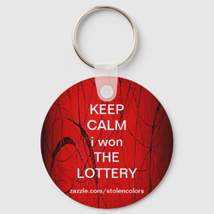 KEEP CALM 宝くじ当選 キーチェーン