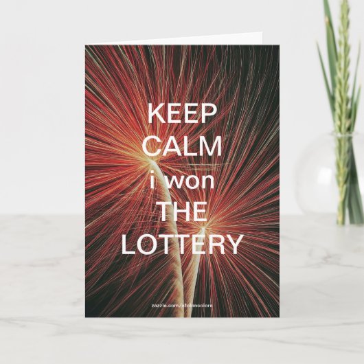 KEEP CALM 私が宝くじに当選しました V2 カード (正面)