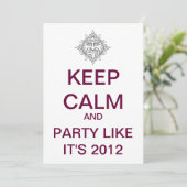 KEEP CALM 2012 カスタムパーティー招待状 招待状 (スタンド正面)