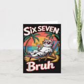 Keep Calm 67 Bruh Cat Vacation Cruise Trip Joke Ge カード (正面)