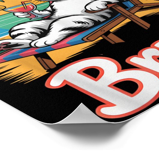 Keep Calm 67 Bruh Cat Vacation Cruise Trip Joke Ge ポスター (角)