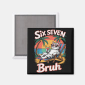 Keep Calm 67 Bruh Cat Vacation Cruise Trip Joke Ge マグネット (正面/裏面)