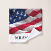 keep calm affirmational quote and vibrant flag バスタオルセット (ウォッシュタオル)