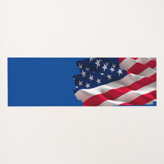 keep calm affirmational quote and vibrant flag ヨガマット (裏面(横))