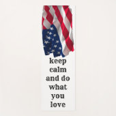 keep calm affirmational quote and vibrant flag ヨガマット (正面)