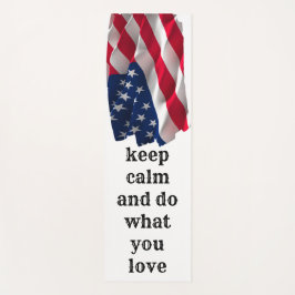 keep calm affirmational quote and vibrant flag ヨガマット