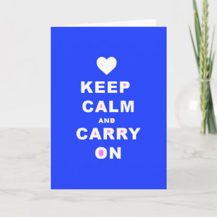 KEEP CALM AN CARRY ON ブルー カード