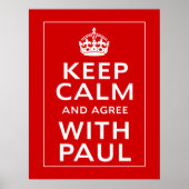 Keep Calm And Agree With Paul ポスター (正面)