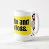 Keep Calm and Ask the Boss – Funny Boss Quote コーヒーマグカップ (正面右)