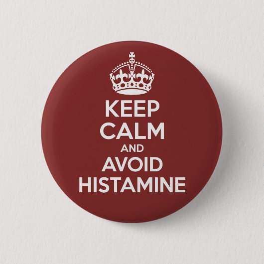 Keep Calm and Avoid Histamine Awareness 缶バッジ (正面)