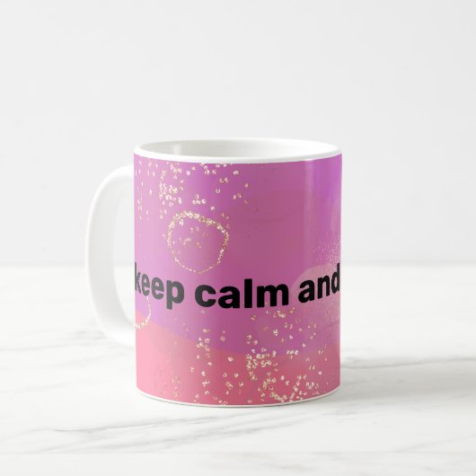 keep calm and be brave コーヒーマグカップ (正面左)