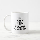 KEEP CALM AND BECOME A LESBIAN -.png コーヒーマグカップ (左)