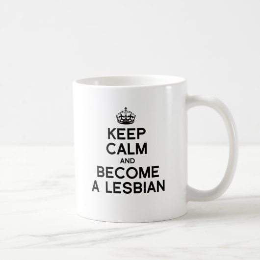 KEEP CALM AND BECOME A LESBIAN -.png コーヒーマグカップ (右)