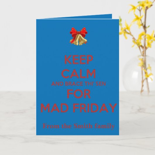 Keep Calm And Brace This Sen For Mad Friday Red  カード (黄色い花)
