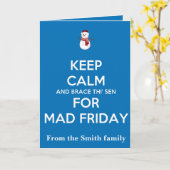 Keep Calm And Brace This Sen For Mad Friday Snow カード (黄色い花)