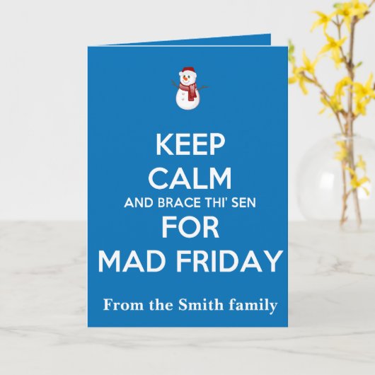 Keep Calm And Brace This Sen For Mad Friday Snow カード (黄色い花)