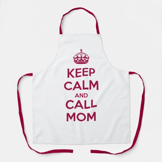 Keep Calm and Call Mom エプロン (正面)