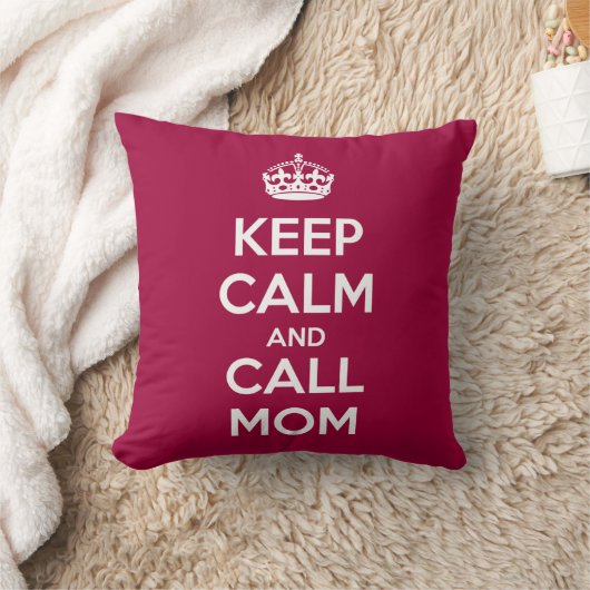 Keep Calm and Call Mom クッション (ブランケット)
