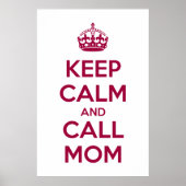 Keep Calm and Call Mom ポスター (正面)