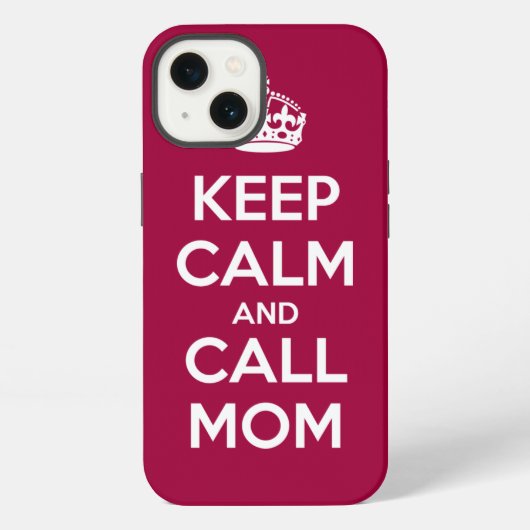 Keep Calm and Call Mom iPhoneケース (裏面)