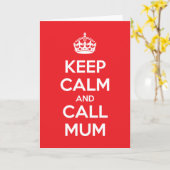 Keep Calm and Call Mum カード (黄色い花)