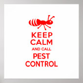 Keep Calm and Call Pest Control Funny Exterminator ポスター (正面)
