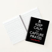 「Keep Calm and Capture Pirates」カスタマイズ可能 ノートブック (内部)