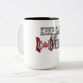 Keep Calm and Carney On ツートーンマグカップ (正面左)