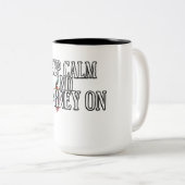 Keep Calm and Carney On ツートーンマグカップ (正面右)