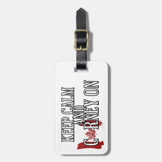 Keep Calm and Carney On ラゲッジタグ (正面縦)