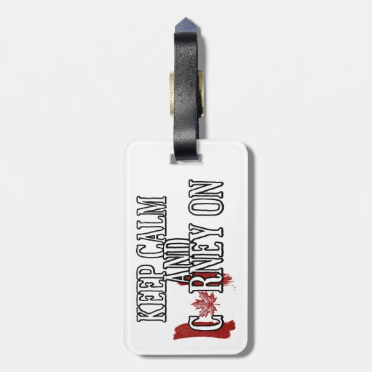 Keep Calm and Carney On ラゲッジタグ (裏面縦)