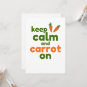 Keep Calm and Carrot On カード (正面/裏面インサイチュ)