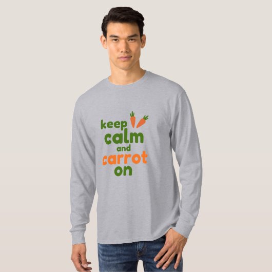 Keep Calm and Carrot On Tシャツ (正面フル)