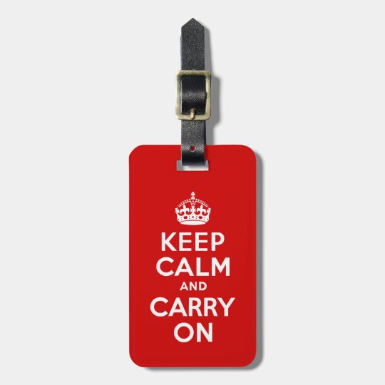 Keep Calm And Carry On荷物タグ ラゲッジタグ Zazzle Co Jp