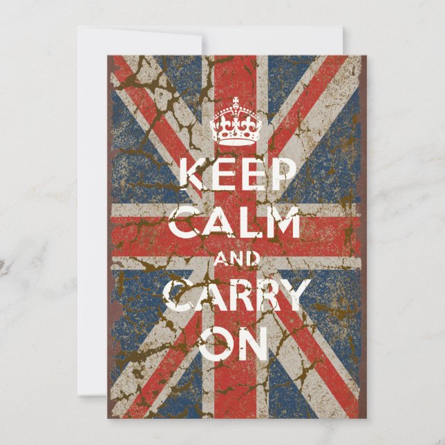Keep Calm and Carry Onとイギリス国旗 (正面)