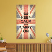 Keep Calm and Carry Onとイギリス国旗 キャンバスプリント (インサイチュ (リビング))