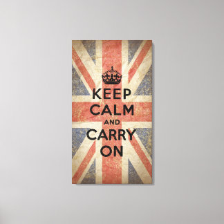 Keep Calm and Carry Onとイギリス国旗 キャンバスプリント