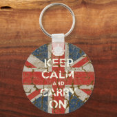 Keep Calm and Carry Onとイギリス国旗 キーホルダー (正面)